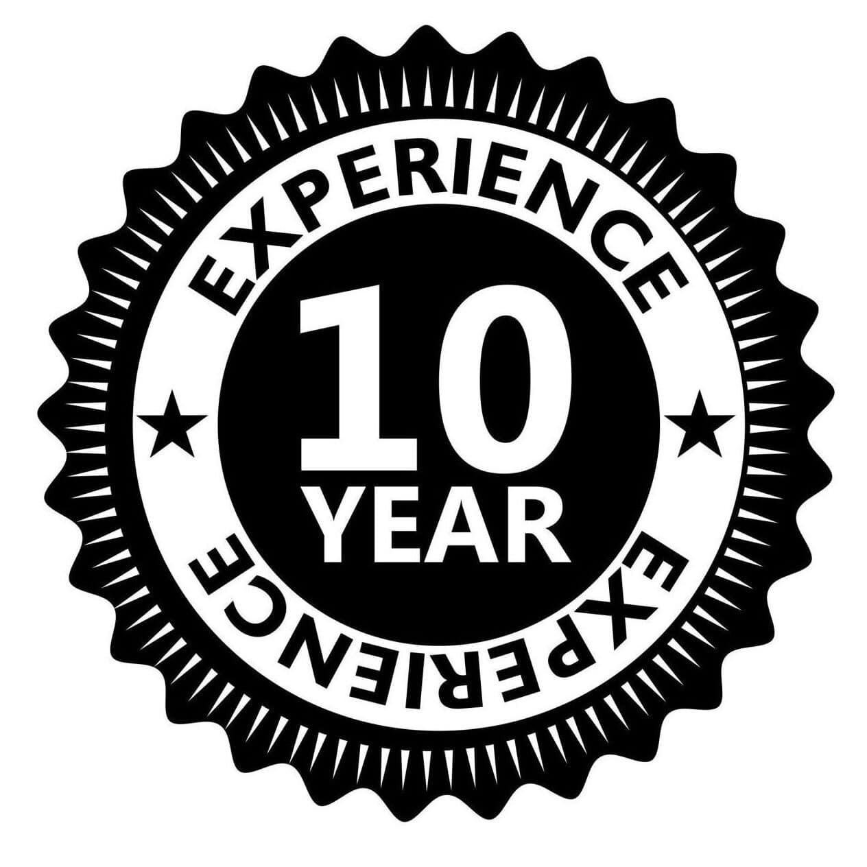 Over 10 years of experience